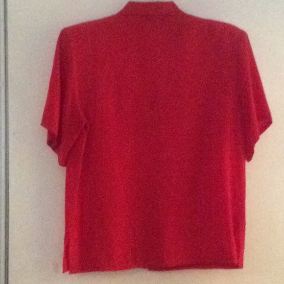 💄Lipstick❤️Red Silk Lisa Scott Blouse - Picture 4 of 5